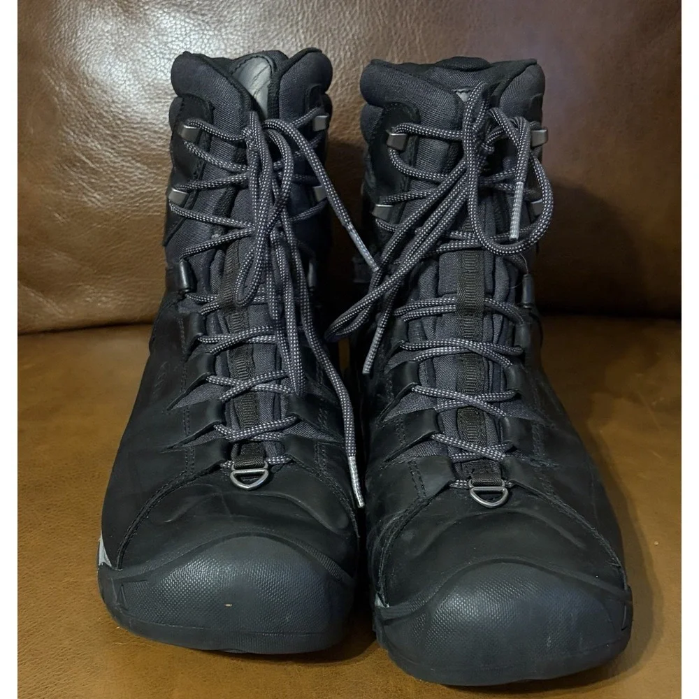 KEEN Mens Targhee Lace High Polar Waterproof Insulated Snow Boots 12 Leather